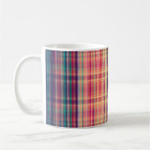 Rotes vintage-grob gestreiftes Muster Kaffeetasse (Links)