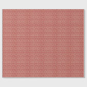 Rotes Vintage-Muster Geschenkpapier (Flach)