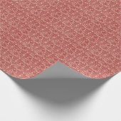 Rotes Vintage-Muster Geschenkpapier (Ecke)