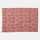Rotes Vintage-Muster Geschirrtuch (Horizontal)
