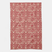 Rotes Vintage-Muster Geschirrtuch (Vertikal)