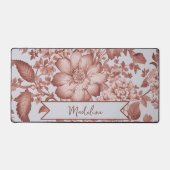 Rotes Vintages Chinoiserie Florenz Schreibtischunterlage (Vorderseite)