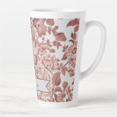 Rotes Vintages Chinoiserie Personalisiertes Floren Milchtasse (Rechts)