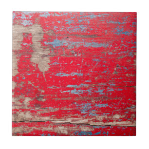 Rotes Vintages Holz Fliese