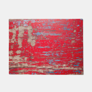 Rotes Vintages Holz Fußmatte