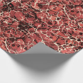 Rotes Vintages Marmorpapier Geschenkpapier (Ecke)