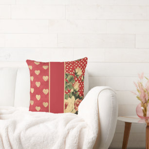 Rotes Vintages Shabby Chic Kissen