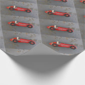 Rotes Vintages Spielzeugauto Geschenkpapier (Ecke)