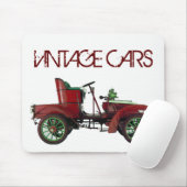 ROTES VINTAGKRAFTWAGEN, KLASSISCHE AUTOMOTIVE, wei Mousepad (Mit Mouse)