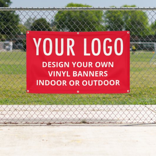 Rotes Vinyl-Banner Geschäft Logo Innen- oder Außen Banner (Insitu)