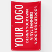 Rotes Vinyl-Banner Geschäft Logo Innen- oder Außen Banner (Vertikal)