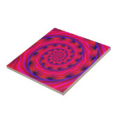 Rotes Violett und Blauer Spiral Fliese (Seite)