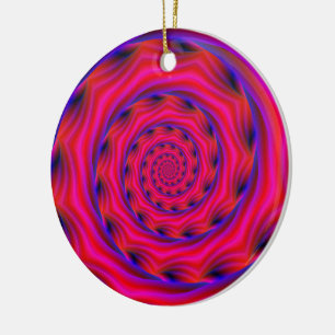 Rotes Violett und Blauer Spiral Keramikornament