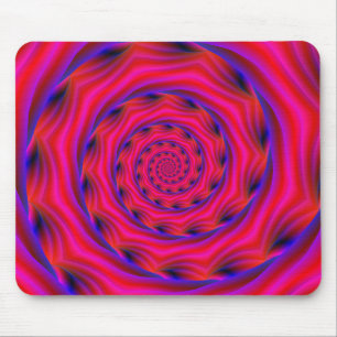 Rotes Violett und Blauer Spiral Mousepad