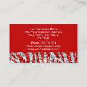 Rotes Visitenkarterot GlitzZebra Visitenkarte (Rückseite)