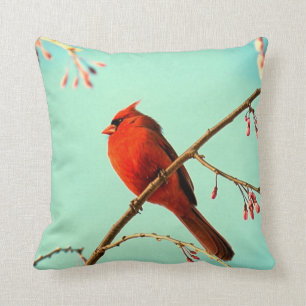 Rotes Vogel-Kissen Kissen