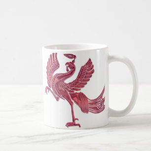 Rotes Vogelglas Kaffeetasse