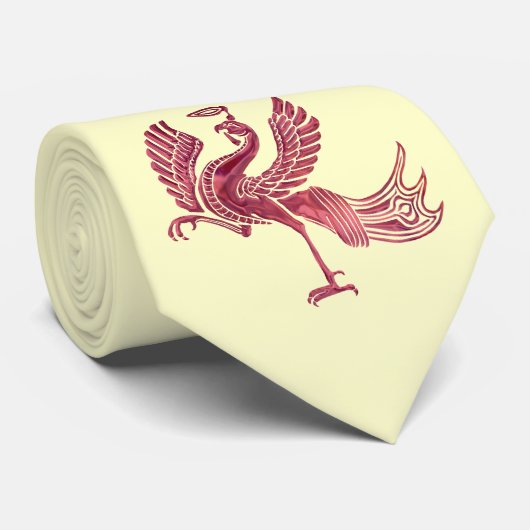 Rotes Vogelglas Krawatte (Gerollt)