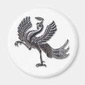 Rotes Vogelglas Magnet (Vorne)