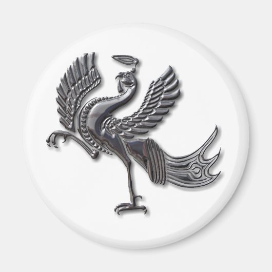 Rotes Vogelglas Magnet (Vorne)