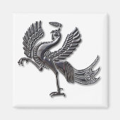 Rotes Vogelglas Magnet (Vorne)