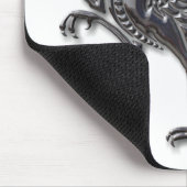 Rotes Vogelglas Mousepad (Ecke)