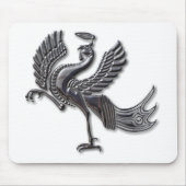 Rotes Vogelglas Mousepad (Vorne)