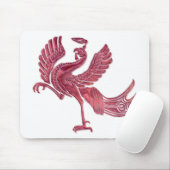 Rotes Vogelglas Mousepad (Mit Mouse)