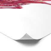 Rotes Vogelglas Poster (Ecke)