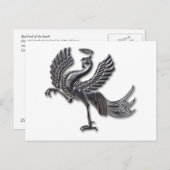 Rotes Vogelglas Postkarte (Vorne/Hinten)