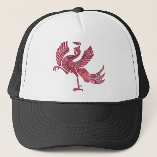 Rotes Vogelglas Truckerkappe (Vorderseite)
