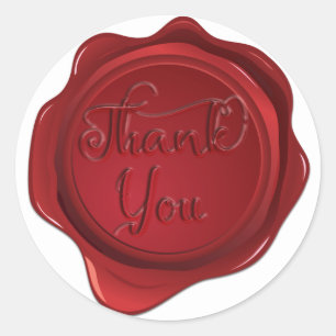 Rotes Wachssiegel Sweet 16 Elegante Hochzeitsfeier Runder Aufkleber