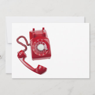 Rotes Wählscheibentelefon