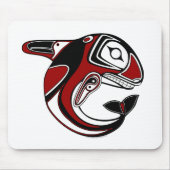 Rotes Wal-Totem Mousepad (Vorne)