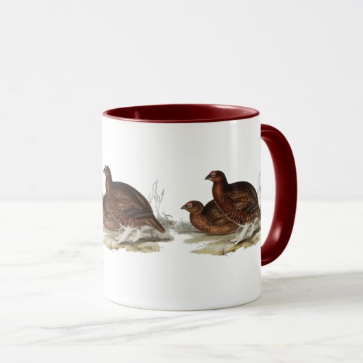 Rotes Waldhuhn Tasse (VorderseiteRechts)