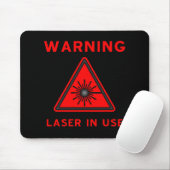 Rotes Warnsymbol Mousepad Lasers (Mit Mouse)