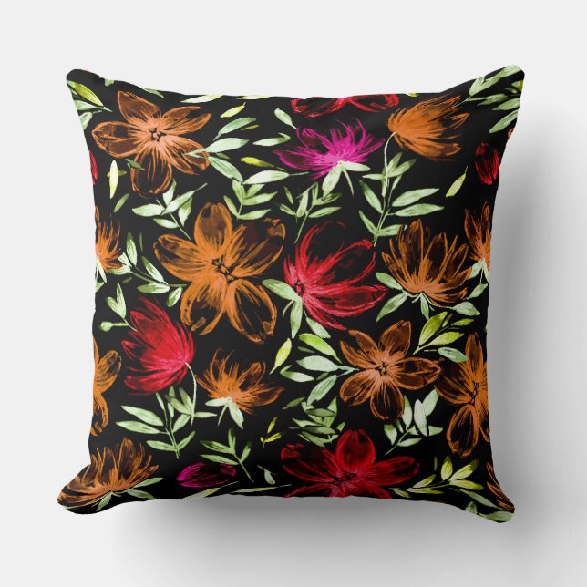 Rotes Wasser - Blume 3 Kissen (Vorderseite)