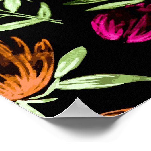 Rotes Wasser - Blume 3 Poster (Ecke)