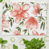 Rotes Wasser - Blume Geschirrtuch (Gefaltet)