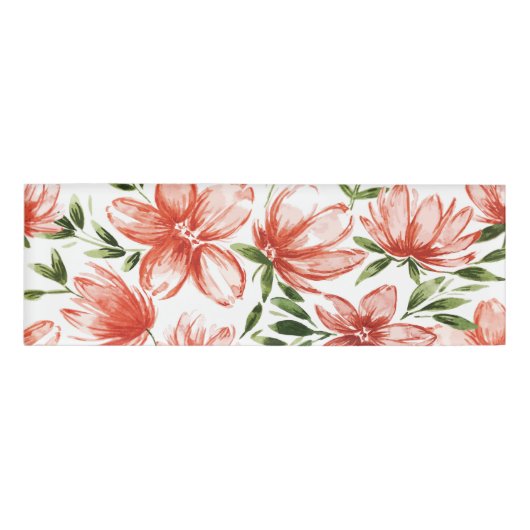 Rotes Wasser - Blume Namenschild (Vorderseite)