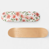 Rotes Wasser - Blume Skateboard (Horizontal)