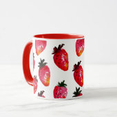 Rotes Wasser Erdbeeren Elegante Personalisiert Tasse (Vorderseite Links)