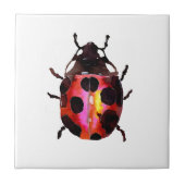 Rotes Wasser Ladybug Fliese (Vorderseite)