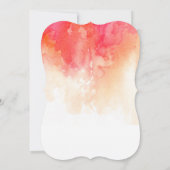 Rotes Wasser Save the Date. Peach Hochzeit modern Date (Rückseite)