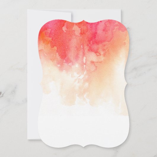 Rotes Wasser Save the Date. Peach Hochzeit modern Save The Date (Rückseite)