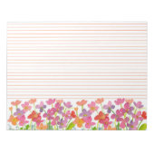 Rotes Wasser Wildblumen Orange Lined Notizblock (Vorderseite)