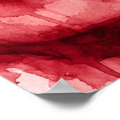 Rotes Wasserfarben-Kuss-Gemälde Poster (Ecke)