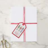 Rotes Wasserfarben-Nussknacker-Weihnachtsgeschenk- Geschenkanhänger (Mit Garn)
