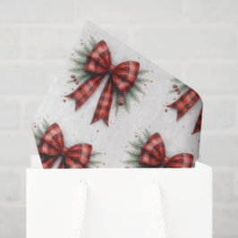 Rotes Wasserfarben-Weihnachtsband Seidenpapier