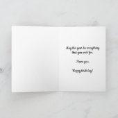 Rotes Wasserfarbenherz 28. Geburtstag Karte (Innenseite)